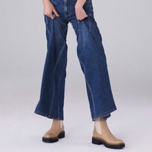 Sam Edelman by Anthropologie 🍂Chelsea boots nude leather 8.5 women’s